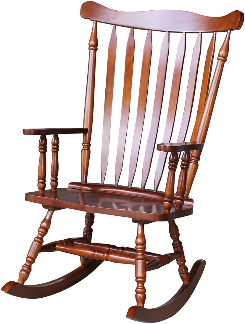 International Concepts Solid Wood Rocking Chair in Soft Cherry - Product Image