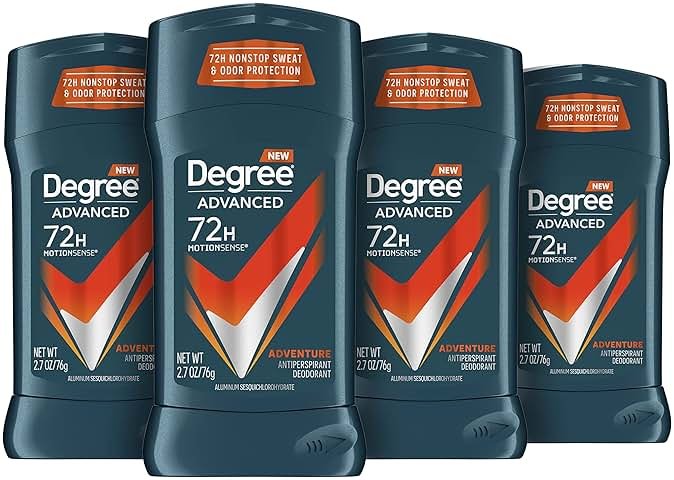 Degree Men Antiperspirant Deodorant Adventure Antiperspirant For Men With MotionSense Technology 2.7 oz, Pack of 4 - Product Image