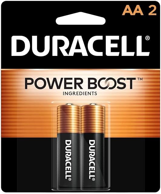 Duracell Coppertop Double AA Batteries with Power Boost Ingredients, 2 Count (Pack of 1) Long-lasting Alkaline Double AA Battery for Household and Office Devices - Product Image