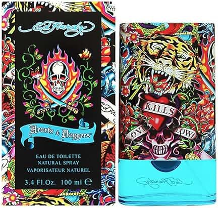 ED HARDY Men's Cologne Fragrance Spray, Hearts & Daggers, Eau De Toilette, 3.4 fl oz - Product Image