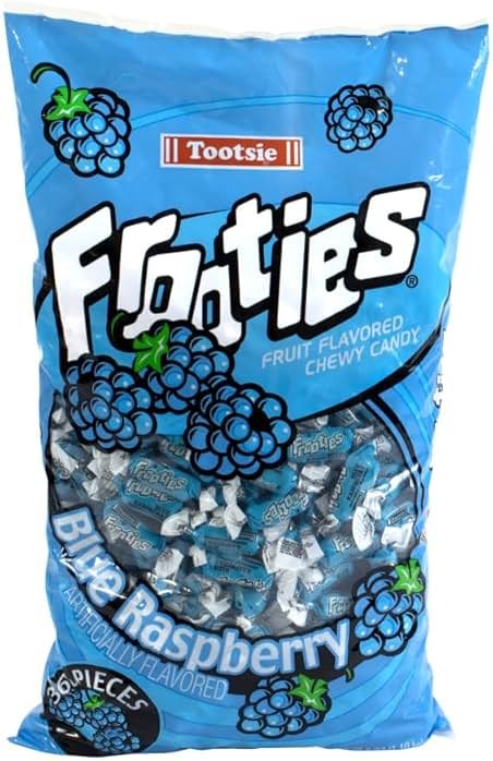 Tootsie Roll Blue Frooties - 2 Pound Bag of Individually Wrapped Chewy Candy - Blue Raspberry, 38.8 Ounce - Product Image