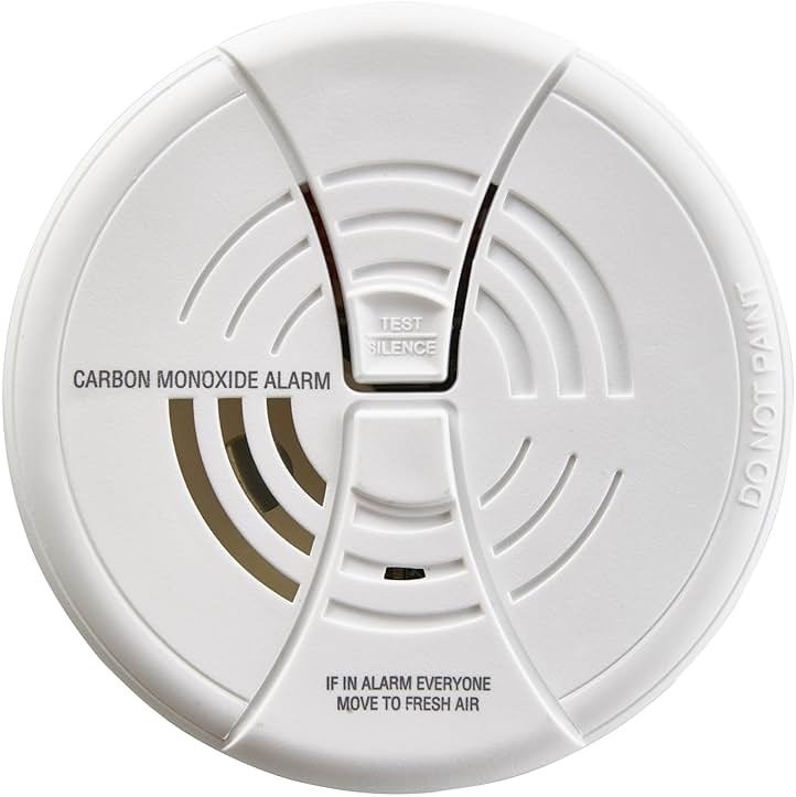 FIRST ALERT Carbon Monoxide Alarm | BRK CO250 Battery Operated Carbon Monoxide Detector With 9-Volt Battery & Two Silence Features - Product Image