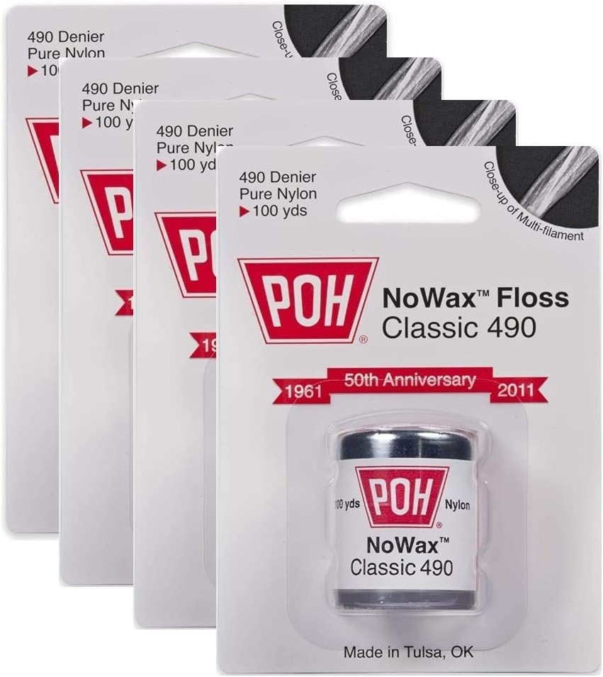 POH Dental Floss Unwaxed, 100 Yard- 4 Pack - Product Image