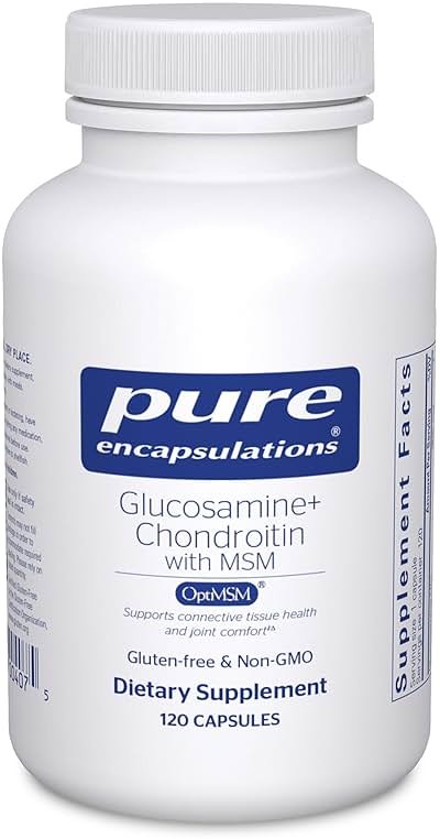 Pure Encapsulations Glucosamine Chondroitin with MSM - Supports Joint Health & Normal Cartilage Formation* - Maintains Enzyme Activity - Gluten-Free & Non-GMO - 120 Capsules - Product Image