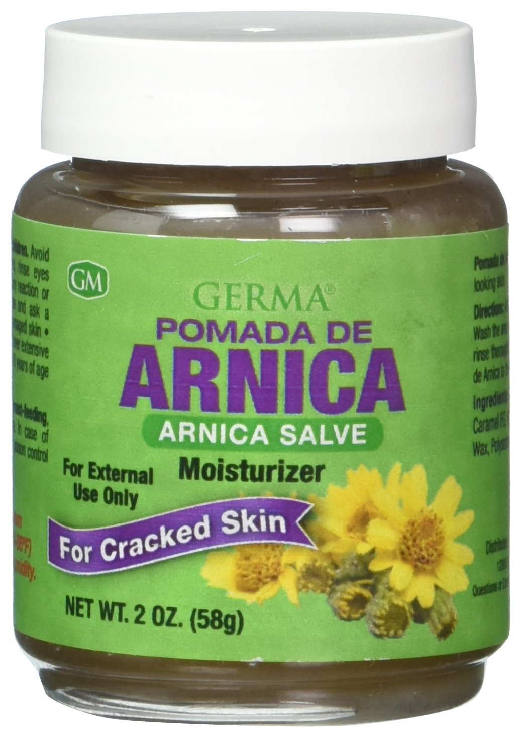 Germa™ Arnica Ointment (Black) Cracked Dry Skin, Bruises, Pain - Pomada Arnica Salve Negra - 2oz - Product Image
