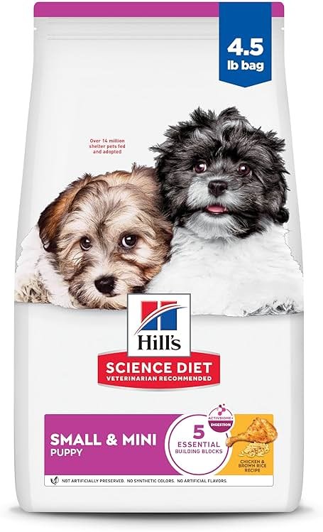 Hill's Science Diet Puppy Small & Mini Dry Dog Food, Chicken & Brown Rice, 4.5 lb. Bag - Product Image