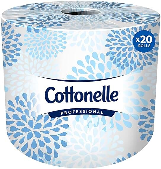 Cottonelle Professional Standard Roll Toilet Paper, Bulk (13135), 2-Ply, White, Compact for Easy Storage (20 Rolls of 451 Sheets, 9,020 Sheet Total) - Product Image