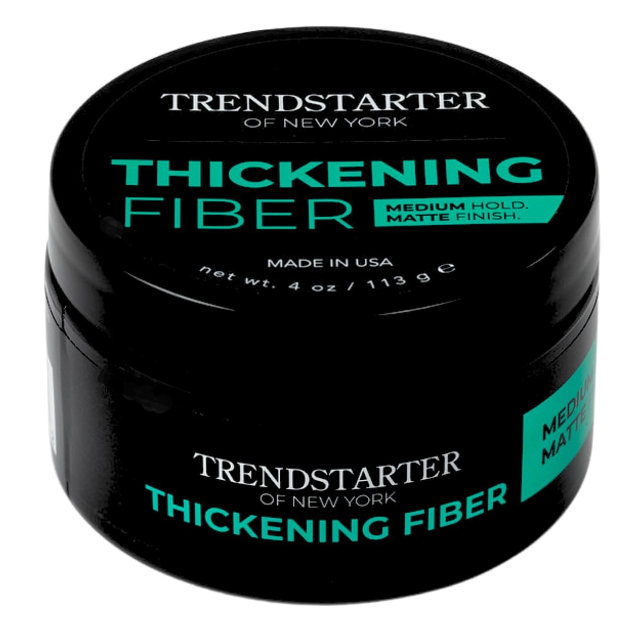 TRENDSTARTER - THICKENING FIBER (4oz) - Medium Hold - Matte Finish - Premium Hair Thickening Clay Pomade - Water-Based - All-Day Hold Styling Product - Product Image