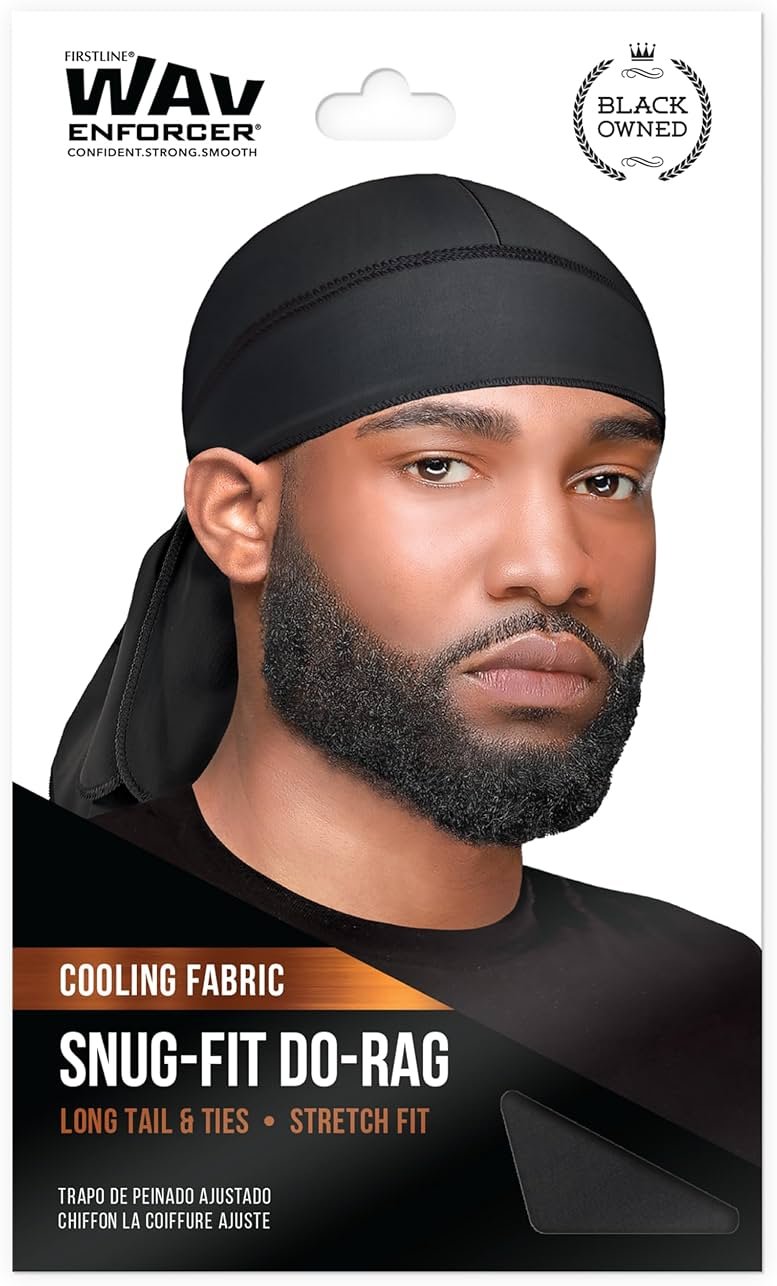 WavEnforcer 106 Snug Fit Do-Rag, Black - Product Image