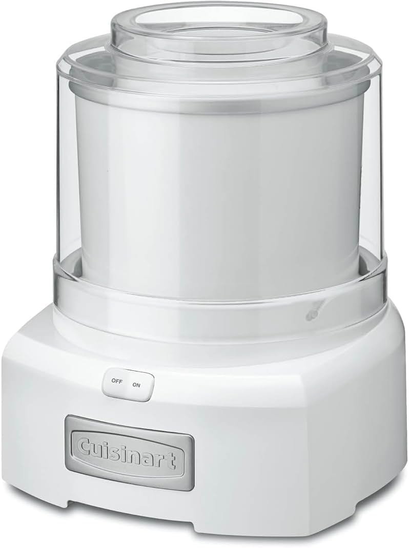 Cuisinart Ice Cream Maker, 1.5 Quart Double Insulated, Sorbet and Frozen Yogurt Maker, Ready in 20 Minutes, ICE-21P1, White - Product Image