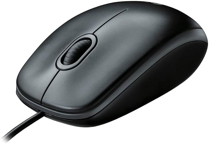 Logitech B100 Wired Mouse for Computer and Laptop, USB Corded Mouse, Right or Left Hand Use - Black - Product Image