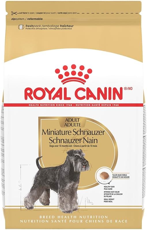 Royal Canin Miniature Schnauzer Adult Dry Dog Food, Kibble for Miniature Schnauzers 10 Months+, Supports Skin and Coat Health, 10 lb bag - Product Image