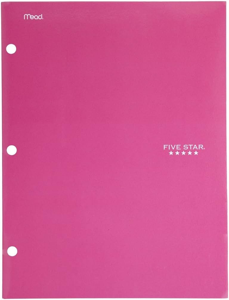 Five Star Folder, 4-Pocket, Pink (72085) - Product Image