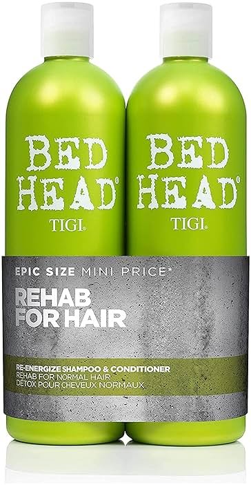 Bed Head by TIGI Urban Antidotes Re-Energize Daily Shampoo and Conditioner Set, 25.36 fl oz - Product Image