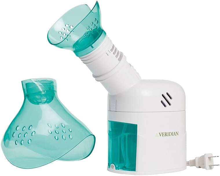 Veridian Healthcare Steam Inhaler Respiratory Vapor Therapy, Green, 1 Count (Pack of 1) - Product Image