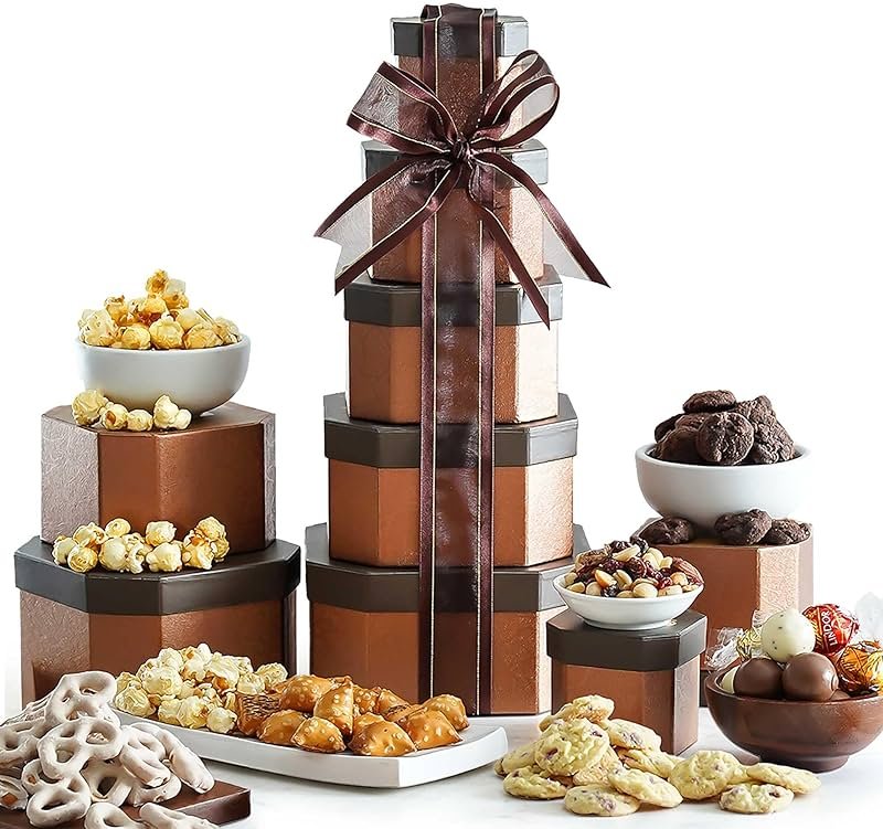 Broadway Basketeers Gift Basket with Gourmet Snack Assortment for Fathers Day, Mom, Dad, Thank You, Corporate Gifts, Kosher - Product Image