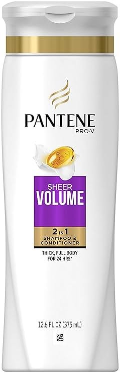 Pantene Pro-V 2 in 1 Shampoo & Conditioner, Sheer Volume with Collagen, 12.6 Ounce - Product Image