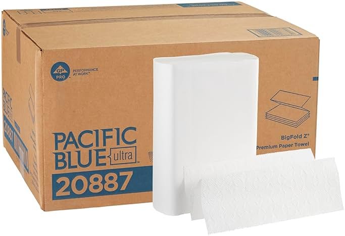 Pacific Blue Ultra Big Z-Fold Paper Towels by GP PRO (Georgia-Pacific), White, 20887, 220 Paper Towels Per Pack, 10 Packs Per Case (2200 Total), 10.20'' x 10.80 - Product Image