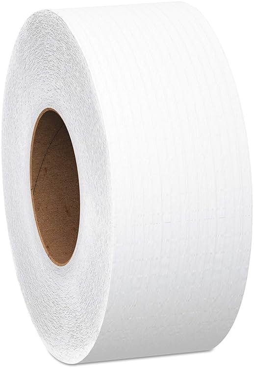 Scott Professional Essential High-Capacity Jumbo Roll Toilet Paper, Bulk (07827), 2-Ply, Septic Safe, White (6 Rolls at 2,000' Each, 12,000'/Case) - Product Image