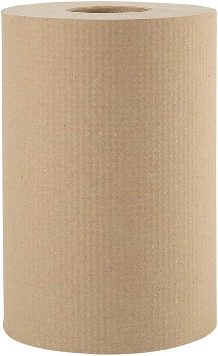 Boardwalk BWK6252 Hardwound Paper Towels, 8" x 350ft, 1-Ply Natural (Case of 12 Rolls) - Product Image