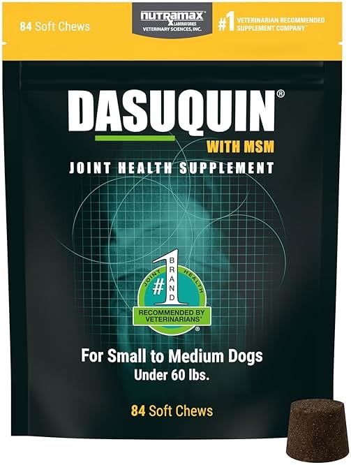 Nutramax Dasuquin for Small to Medium Dogs, Joint Health Supplement, Contains Glucosamine for Dogs, Plus Chondroitin, ASU, MSM and More, Supports Healthy Joints, Soft Chews, 84 Count - Product Image