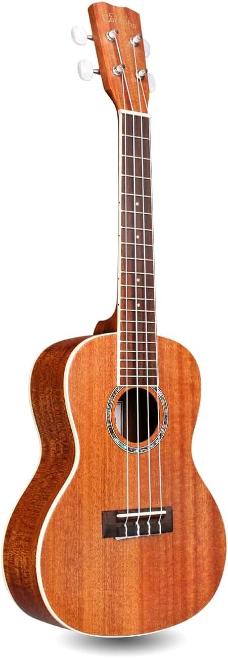 Cordoba 15CM Concert Ukulele - Hand Crafted With Mahogany Top, Back & Sides, Authentic Abalone Rosette & Satin Finish & Premium Italian Aquila Strings - For Beginners & Professionals - Product Image