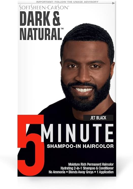 SoftSheen-Carson Dark & Natural 5 Minute Shampoo-In Haircolor, Jet Black - Product Image