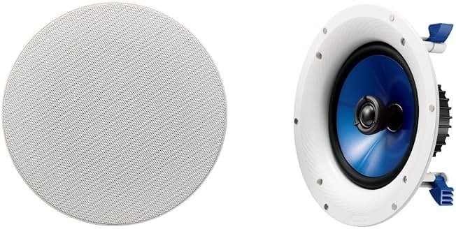 Yamaha NS-IC800 140 Watt 8-Inch 2-Way In-Ceiling Speakers - Pair (White) - Product Image