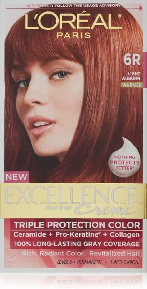 Loreal Excellence Creme - Light Auburn 6r, (Pack of 3) - Product Image