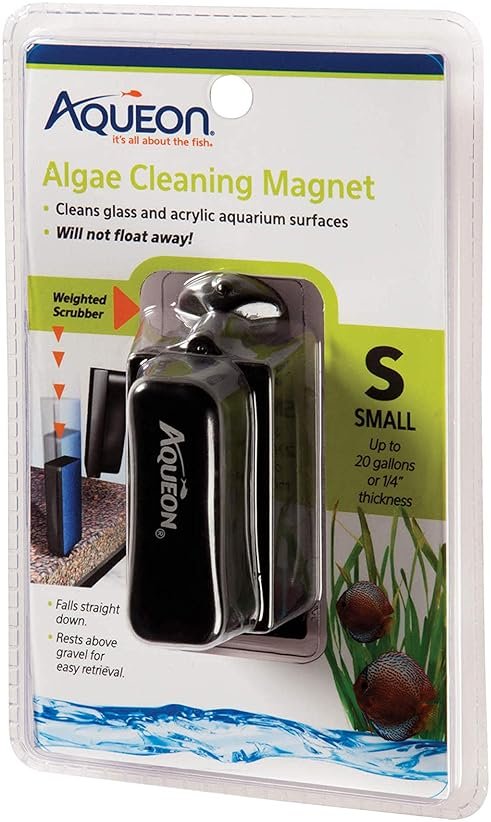 Aqueon Aquarium Algae Scraper, Fish Tank Cleaning Magnets for Glass/Acrylic, Small, Black - Product Image