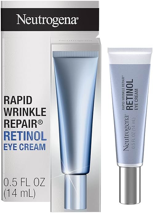 Neutrogena Rapid Wrinkle Repair Retinol Eye Cream for Dark Circles, Daily Anti-Aging Under Eye Cream with Retinol & Hyaluronic Acid to Fight Fine Lines, Wrinkles, & Dark Spots, 0.5 fl. oz - Product Image