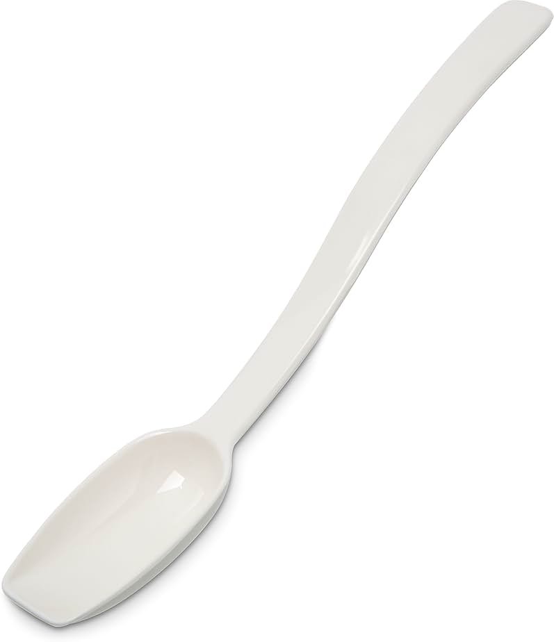 Carlisle FoodService Products Plastic Solid Spoon, 9 Inches, White - Product Image