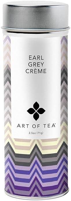 Art of Tea Earl Grey Creme 2.5oz Loose Leaf Tea in Reusable Tin, Premium Black Tea with Bergamot & Vanilla Cream Flavor, Smooth Caffeinated London Fog Tea, Gourmet Loose Tea - Product Image