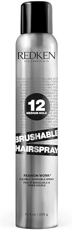 Redken Brushable Hairspray 12 For All Hair Types - Protects Against Frizz and Humidity With Flexible Medium Hold With Natural Finish - Product Image