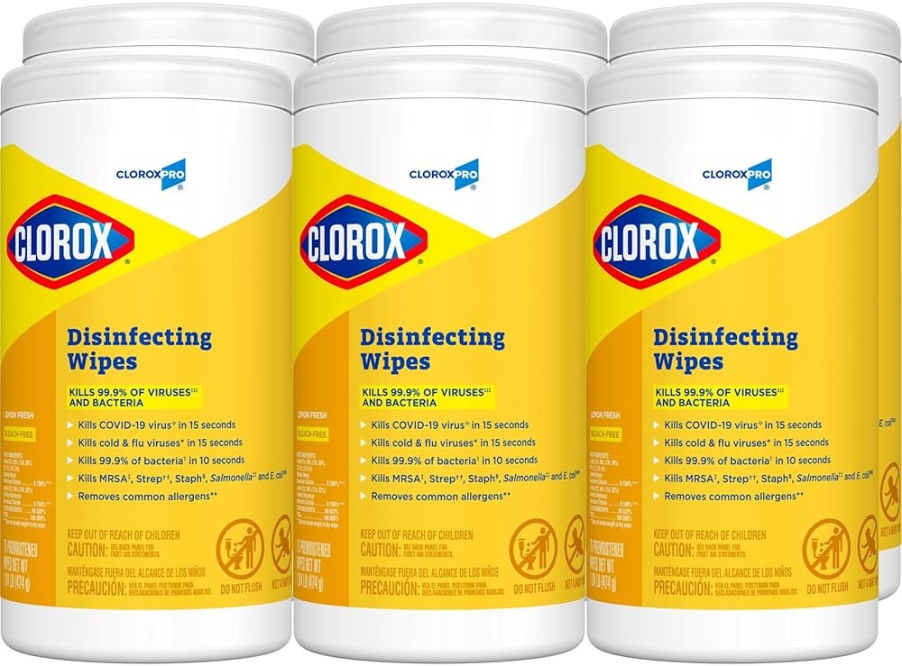 CloroxPro Clorox Disinfecting Wipes, Lemon Fresh, 75 Count (Package May Vary) - Product Image
