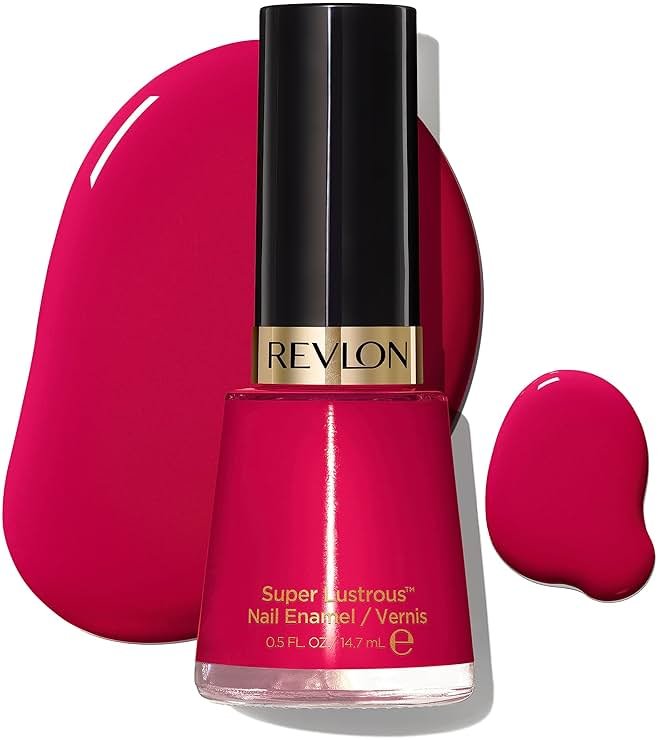 Revlon Super Lustrous Nail Polish, Chip-Resistant & Longwear Formula, High Shine Finish, 270 Cherries In The Snow, 0.5 fl oz - Product Image