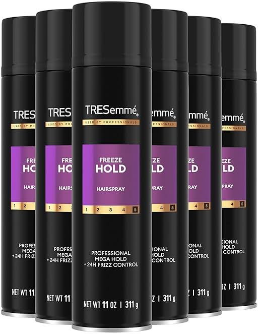 TRESemmé Hairspray Pack of 6 Freeze Hold for 24-Hour Frizz Control and All-Day Humidity Resistance 11 Fl Oz - Product Image