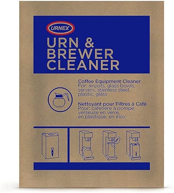 Urnex Original Urn and Brewer Cleaner - 100 (1 Ounce Packets) - Professional Coffee Equipment Cleaner for Air Pot Glass Bowl Server Stainless Steel Plastic Glass - Product Image