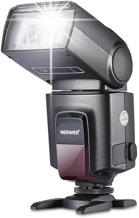NEEWER TT560 Camera Flash Speedlite Compatible with Canon Sony Nikon Panasonic Olympus Pentax and Other DSLRs, Compatible with Sony ZV1, NOT for ZV-1F, Speedlight with Standard Hot Shoe Mount - Product Image