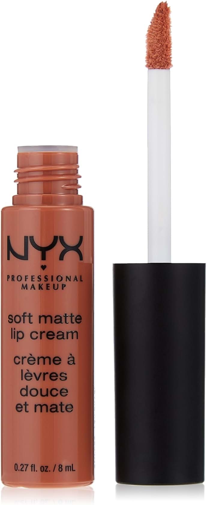 NYX PROFESSIONAL MAKEUP Soft Matte Lip Cream, Lightweight Liquid Lipstick - Abu Dhabi (Deep Rose-Beige) - Product Image