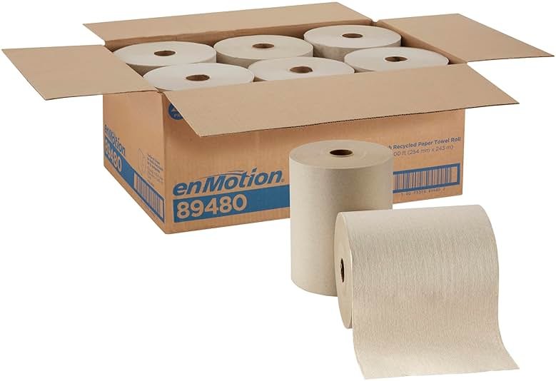 enMotion Georgia‑Pacific (by GP PRO) 10 in 800 Linear Feet Recycled Paper Towel Roll, Brown, 6‑Roll Case Paper Towel Rolls, 89480 - Product Image