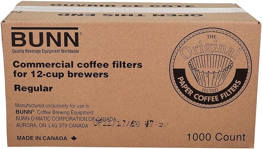 BUNN 12-Cup Commercial Coffee Filters, 1000 Count (Pack of 1), 20115.0000 - Product Image