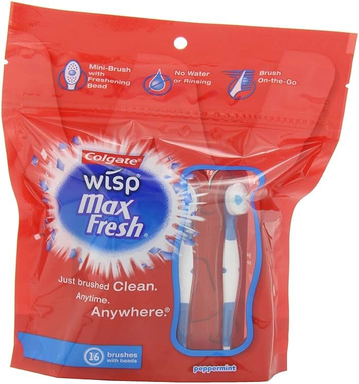 Colgate Wisp Mini-Brush with Freshening Bead, Peppermint, 16-Count - Product Image