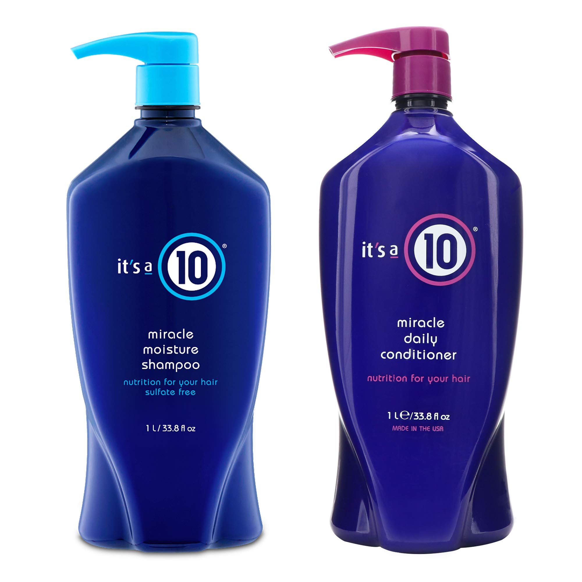 It's A 10 Miracle Moisture Shampoo 33.8 Oz & Daily Conditioner 33.8 Oz Duo. - Product Image
