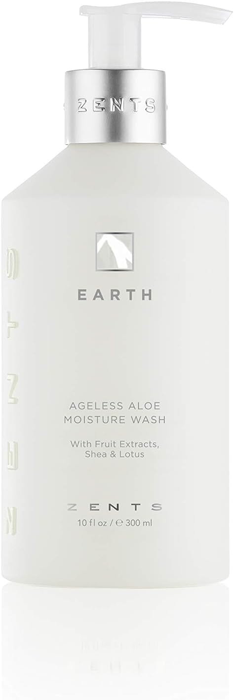 Zents Hand & Body Wash (Earth Fragrance) | Hydrating Anti-Aging Cleanser with Organic Shea Butter & Aloe for Dry Skin | Gentle & Nourishing | 10 fl oz - Product Image
