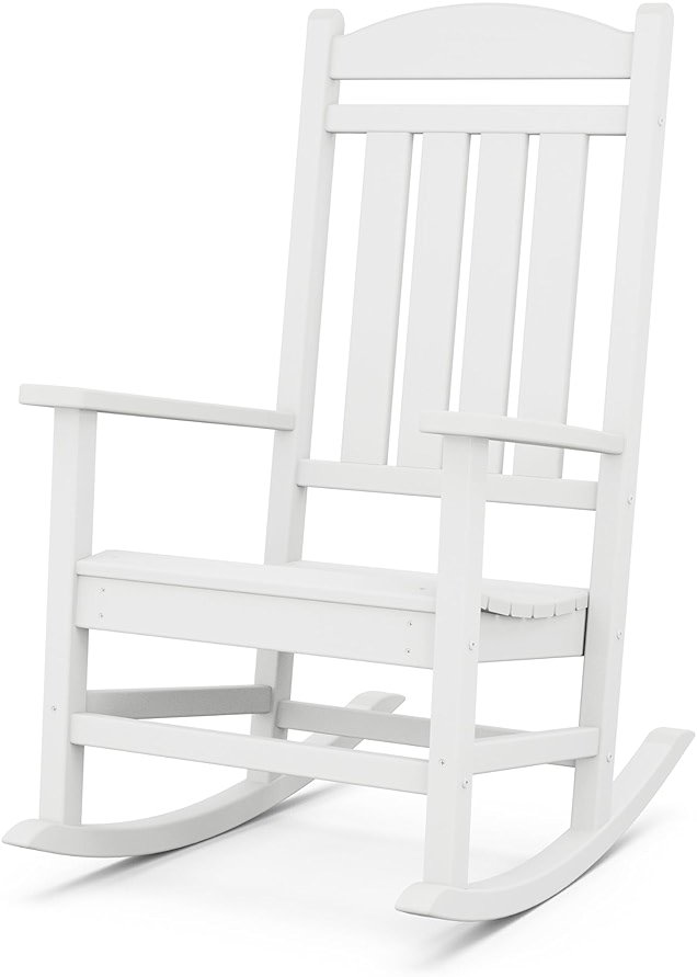 POLYWOOD Presidential Rocking Chair in White - Product Image