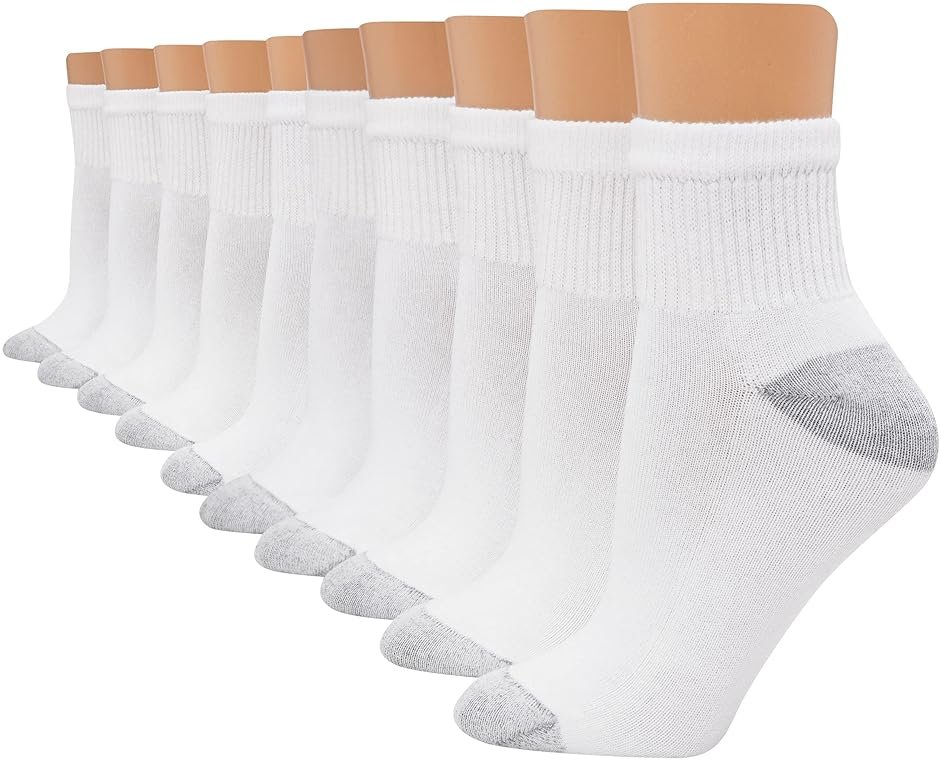 Hanes Women's Cushioned Athletic Ankle Socks (10-Pack) - Product Image
