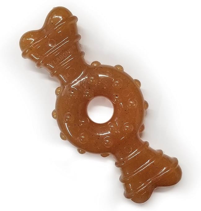 Nylabone Ring Bone Chew Toy for Puppies, Puppy Teething Toys, Puppy Enrichment Toys, Chicken Flavor, X-Small Dogs - Up to 15 lbs, 1 Count - Product Image