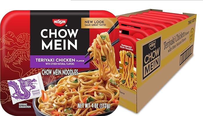 Nissin Chow Mein Noodles, Teriyaki Chicken, 4 Ounce (Pack of 8) - Product Image