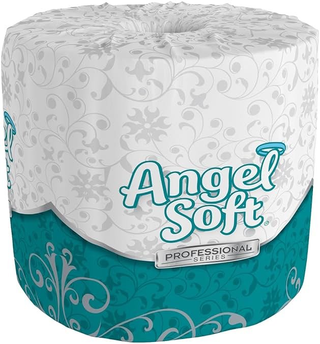 Angel Soft Professional Series by Georgia-Pacific PRO 2-Ply Embossed Toilet Paper, White, Individually Wrapped, 450 Sheets Per Roll, 80 Toilet Tissue Rolls Per Case, 16880 - Product Image